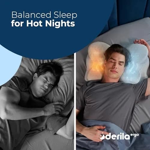 Derila Ergo Thermal Pillow Cover for Cervical Neck Pillow 54cm x 36cm x 12cm | Cooling Fabric for Better Sleep thumbnail 4