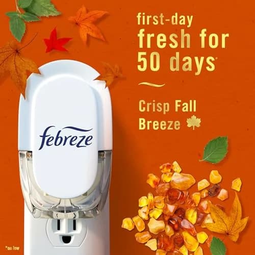 Febreze Fade Defy Plug Air Freshener Refill, Crisp Fall Breeze Scent, 3.5 Fl Oz (103ml) | Lasts 50 Days on Low thumbnail 4