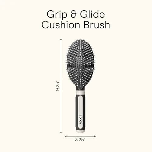 Conair Salon Results 3-Pack Hair Brushes with Metal Bristles & Cushion Base, Black | Detangling & Smoothing for Thick, Curly Hair thumbnail 8