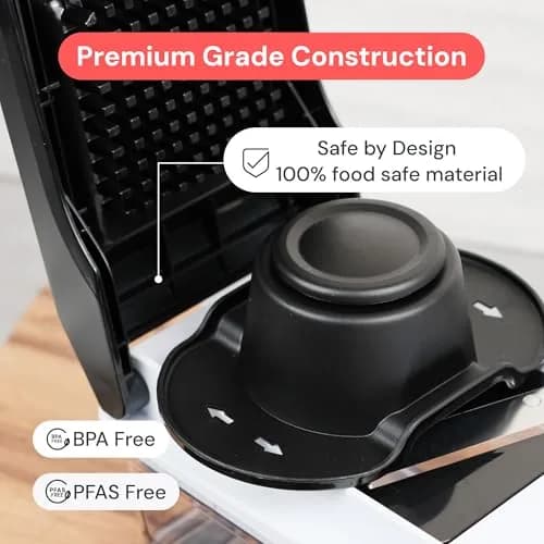 Fullstar Pro Core Vegetable Chopper & Mandoline Slicer, 9-in-1 Compact Meal Prep Essential with 420 Stainless Steel Blades & Container | 26.4 cm (10.4 in) Height thumbnail 5