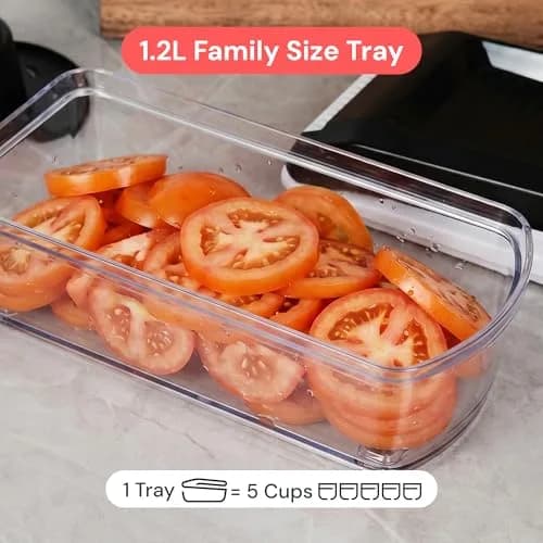 Fullstar Pro Core Vegetable Chopper & Mandoline Slicer, 9-in-1 Compact Meal Prep Essential with 420 Stainless Steel Blades & Container | 26.4 cm (10.4 in) Height thumbnail 6