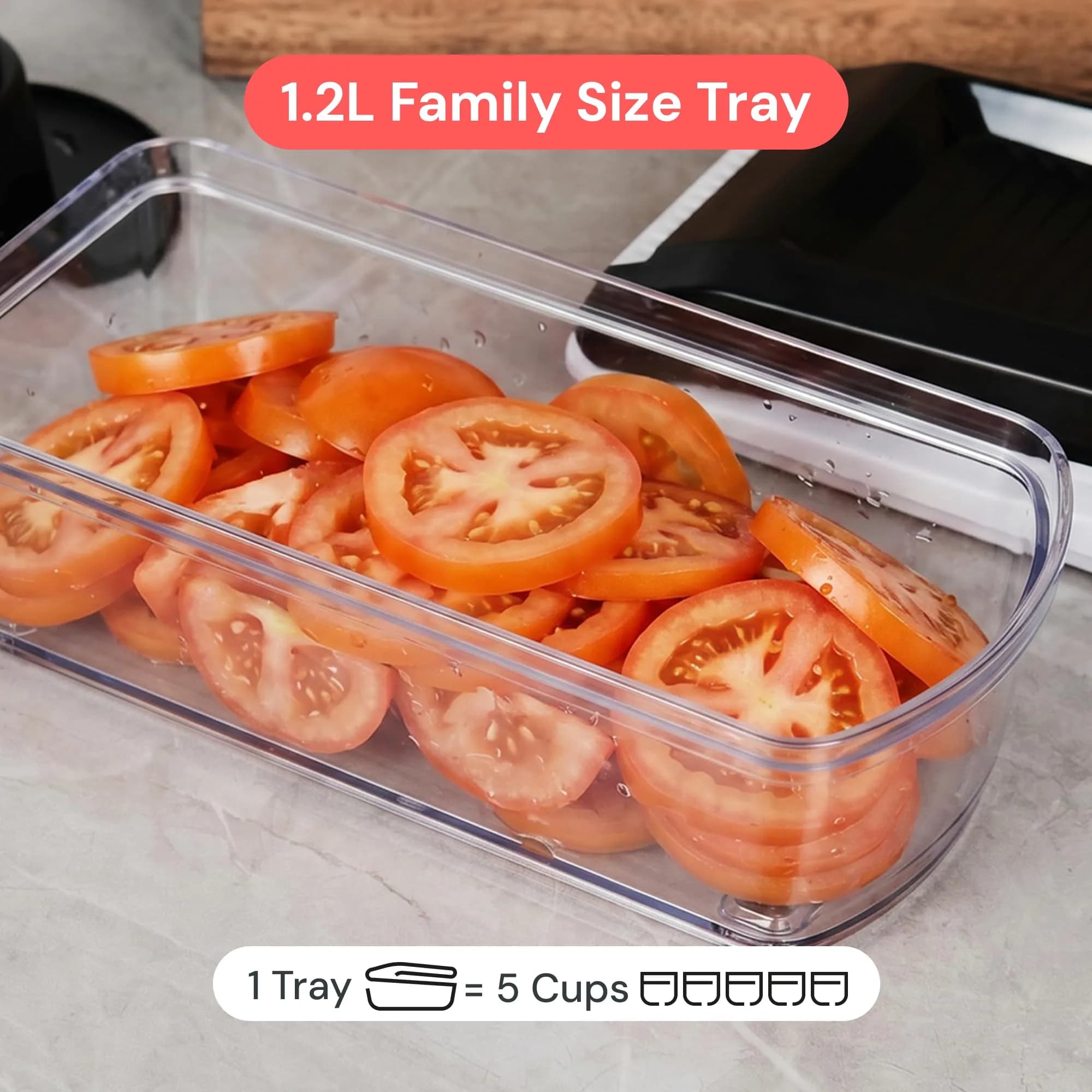 Fullstar Pro Core Vegetable Chopper & Mandoline Slicer, 9-in-1 Compact Meal Prep Essential with 420 Stainless Steel Blades & Container | 26.4 cm (10.4 in) Height - view 6