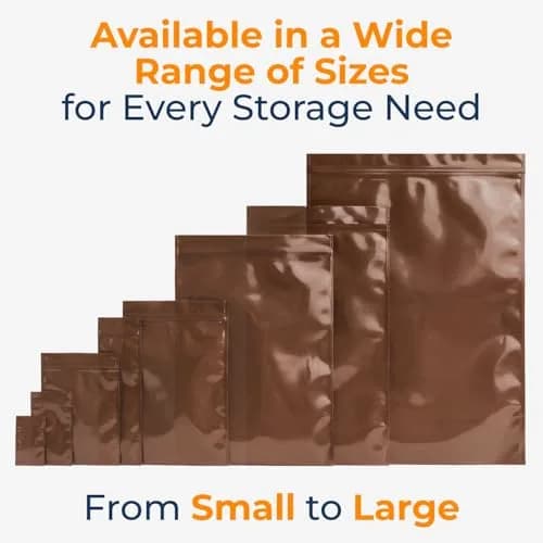 Keep N Store 5"x 8" UV Protective Amber Zip Bags | Heavy Duty 3 Mil Moisture-Resistant Storage thumbnail 7