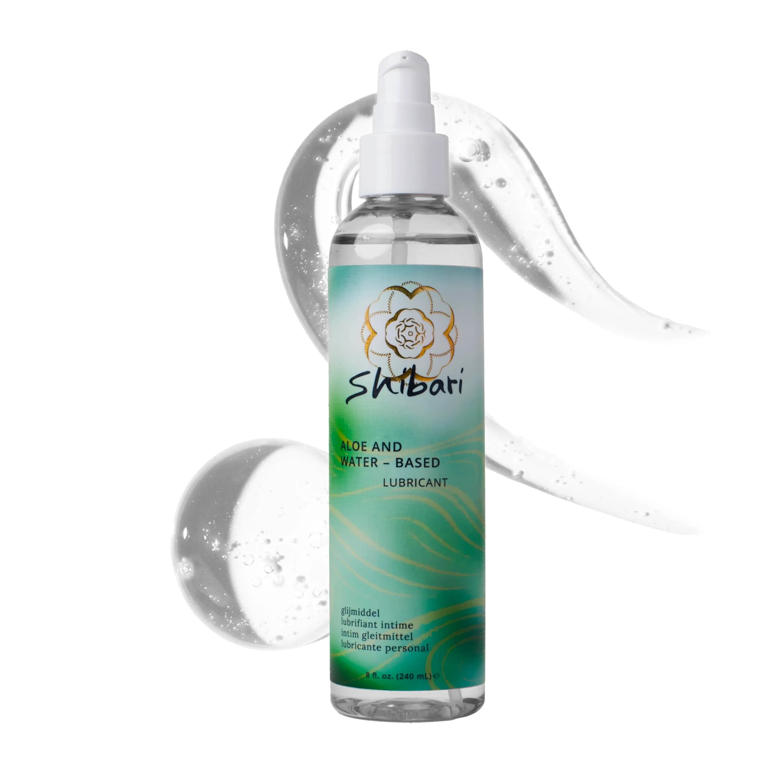 Shibari Water Based Aloe Lube, Personal Lubricant 237ml (8 Fl Oz) | Hydrating Glide with Aloe & Hyaluronic Acid — 237ml