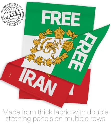 Iranian Flag Historic Lion & Sun Banner 13" x 18.5" | Support Iran Heritage thumbnail 7