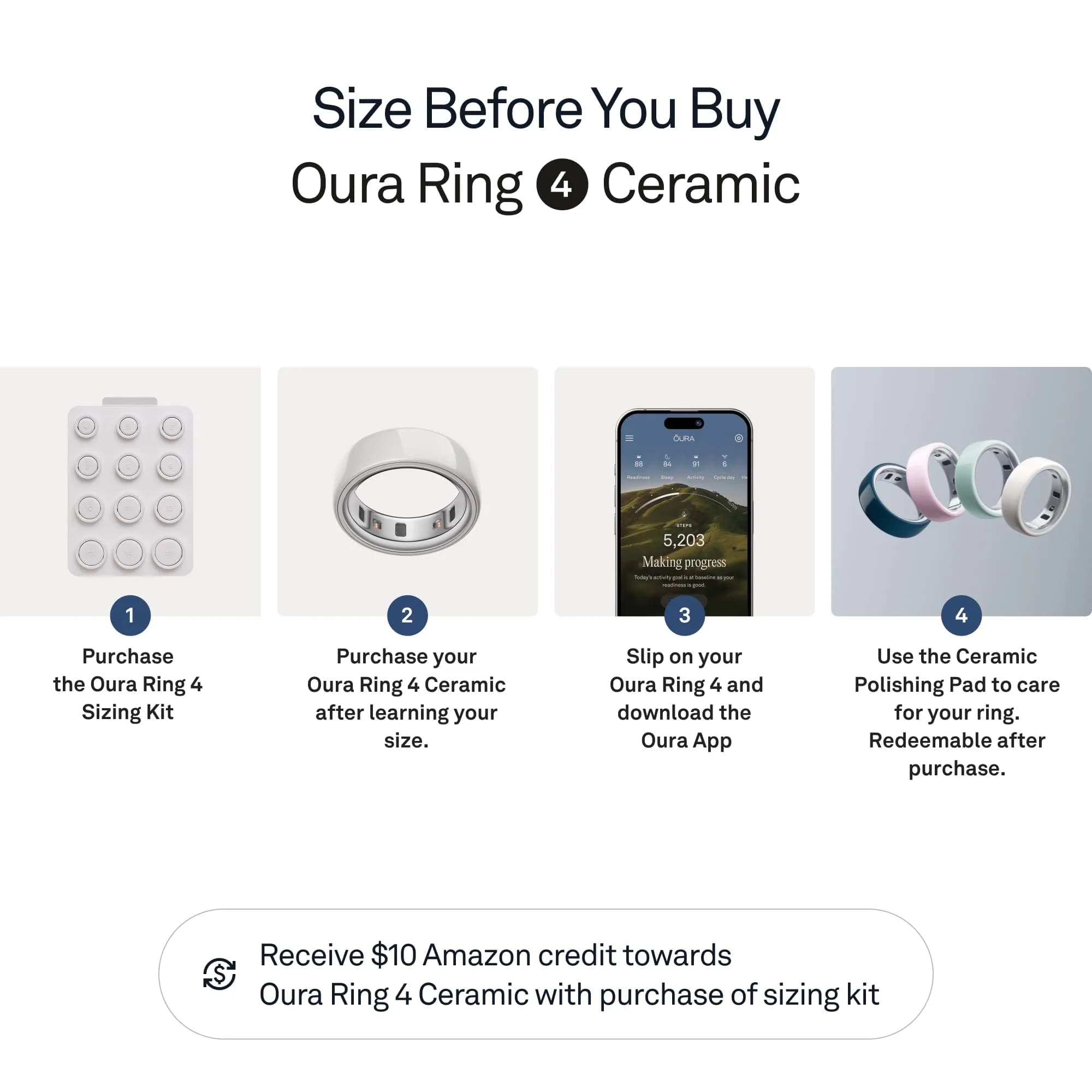 OURA Silver Smart Wearable Ring Size 8 | Ergonomic Design for Daily Wear - view 3