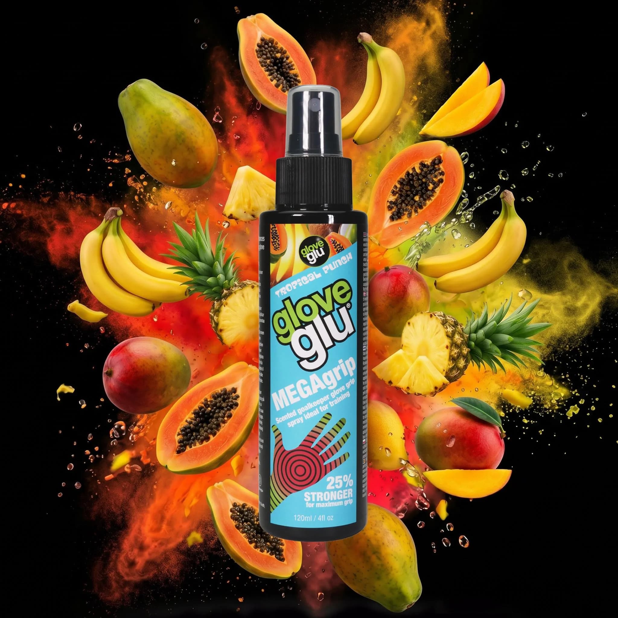 Gloveglu MEGAgrip Goalkeeper Glove Grip Spray 120ml (4.05 fl oz) | Maximum Strength Grip Revival for All Conditions - view 2