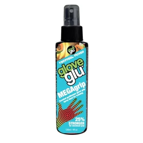 Gloveglu MEGAgrip Goalkeeper Glove Grip Spray 250ml (8.45 fl. oz) | 25% Stronger Maximum Grip Formula — 4.05 floz / Tropical Scent