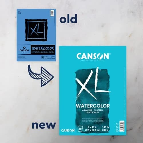 Canson XL Watercolor Paper Pad 9" x 12" 30 Sheets/Pad, 3 Pads | 140 lb (300 gsm) Cold Press Paper for Mixed Media Art thumbnail 2