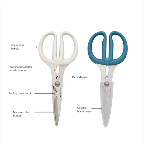 KitchenAid Multipurpose Shear Set with Nutcracker & Bottle Opener, 2-Piece, 31.8 cm (12.63 inches) | Versatile Kitchen & Household Scissors thumbnail 6