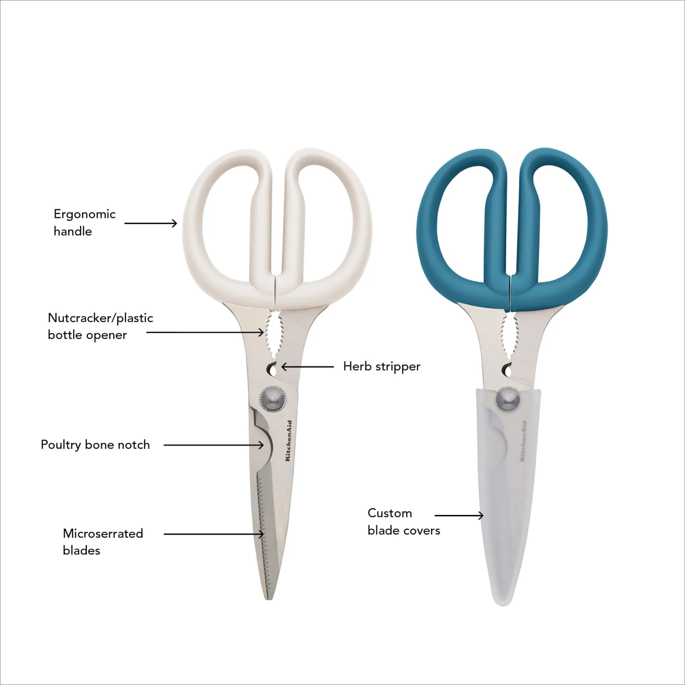 KitchenAid Multipurpose Shear Set with Nutcracker & Bottle Opener, 2-Piece, 31.8 cm (12.63 inches) | Versatile Kitchen & Household Scissors - view 6