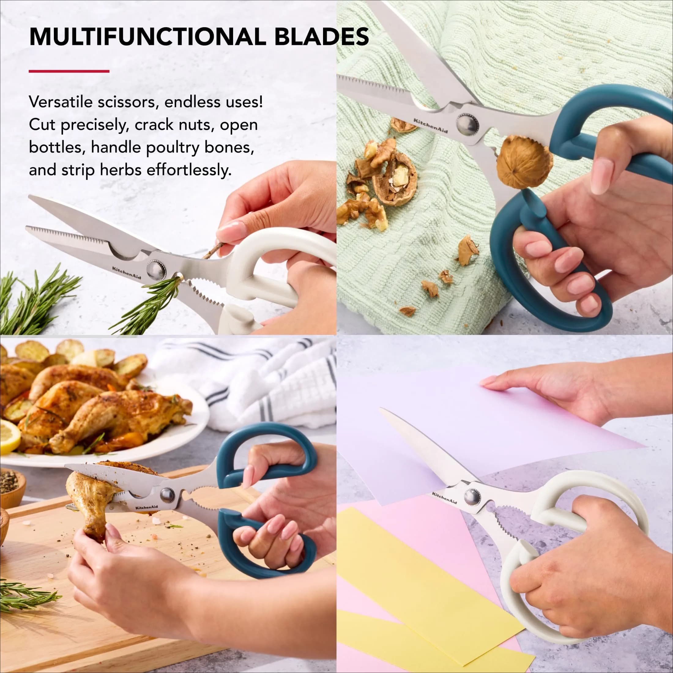 KitchenAid Multipurpose Shear Set with Nutcracker & Bottle Opener, 2-Piece, 31.8 cm (12.63 inches) | Versatile Kitchen & Household Scissors - view 3