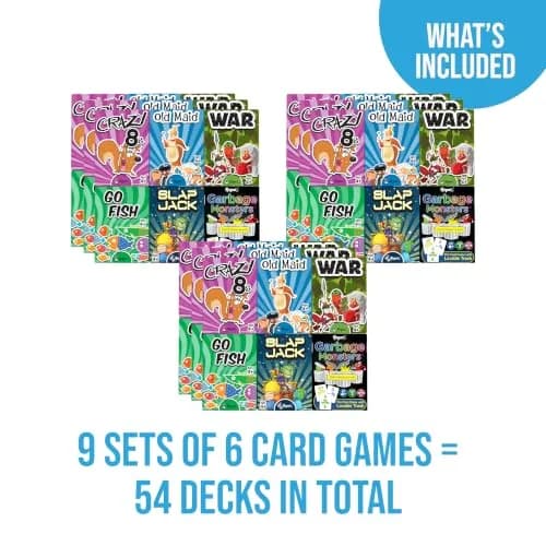 Regal Games Classic Card Games Set for Kids & Families - 54 Decks (6 Packs of 9 Games) | Educational & Fun for Ages 4+ thumbnail 3