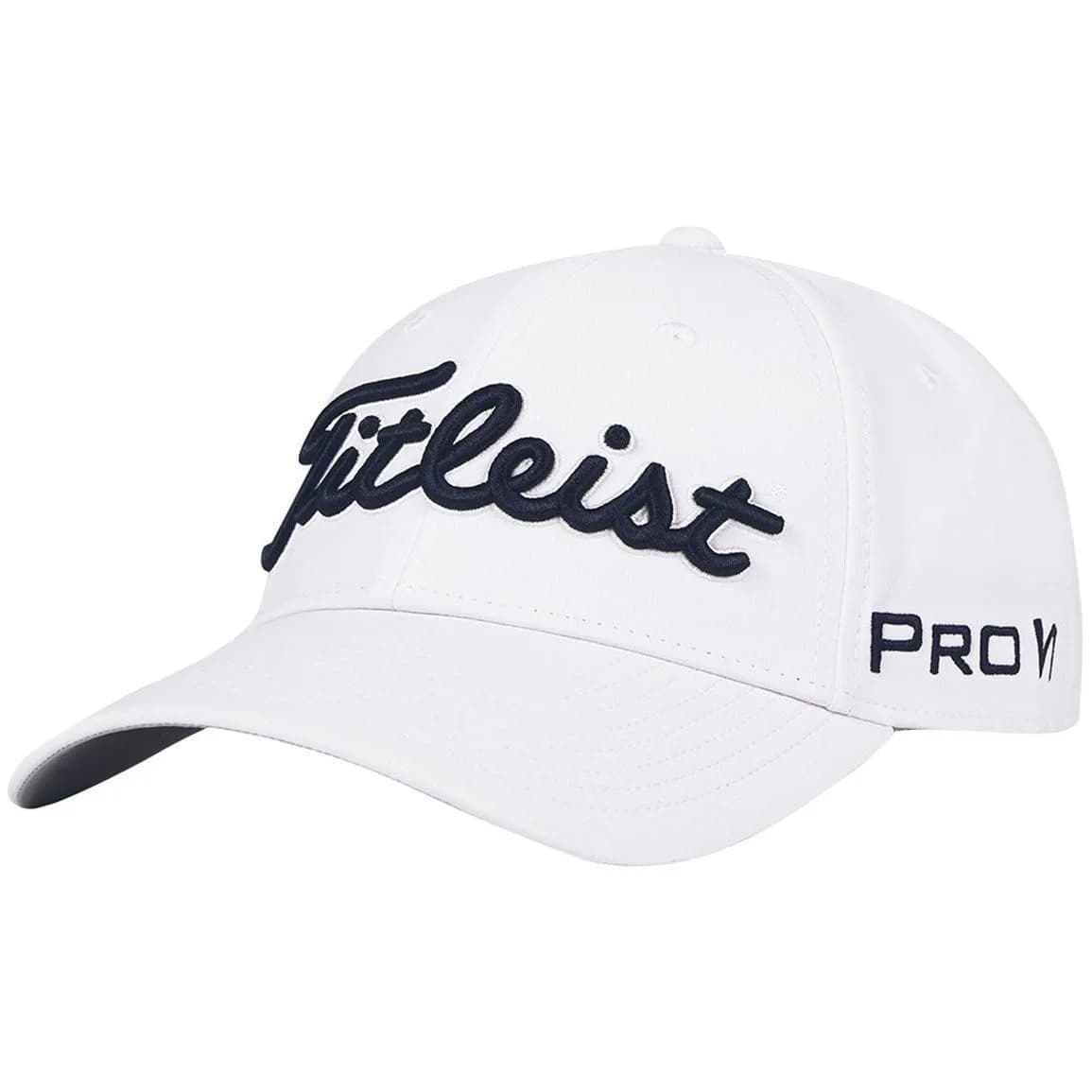 Titleist Women's Tour Performance 2025 Hat (White/Navy, Adjustable) Golf Cap | Lightweight, UPF 50+ — White/Navy