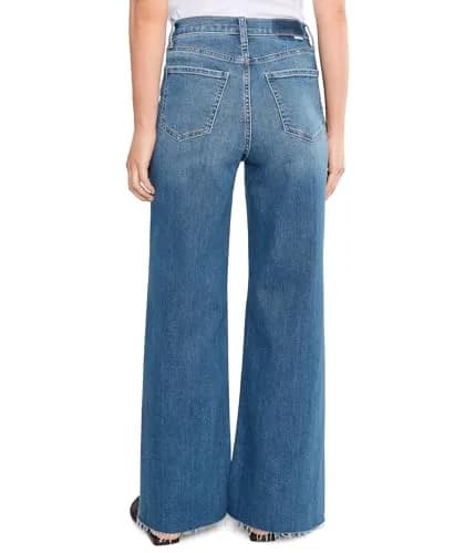 DAZE Women's Far Out High-Rise Wide Leg in New Indigo 26 | Loose Fit, Structured Hug Denim, 32" Inseam thumbnail 4