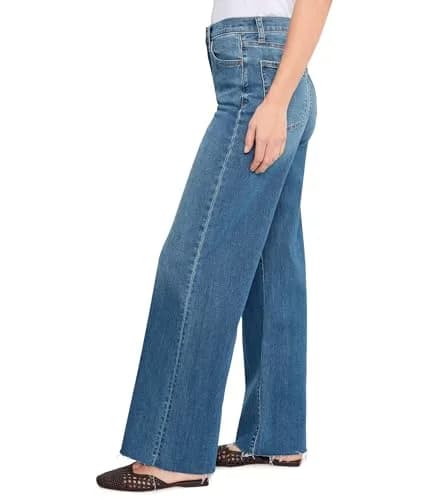 DAZE Women's Far Out High-Rise Wide Leg in New Indigo 26 | Loose Fit, Structured Hug Denim, 32" Inseam thumbnail 3