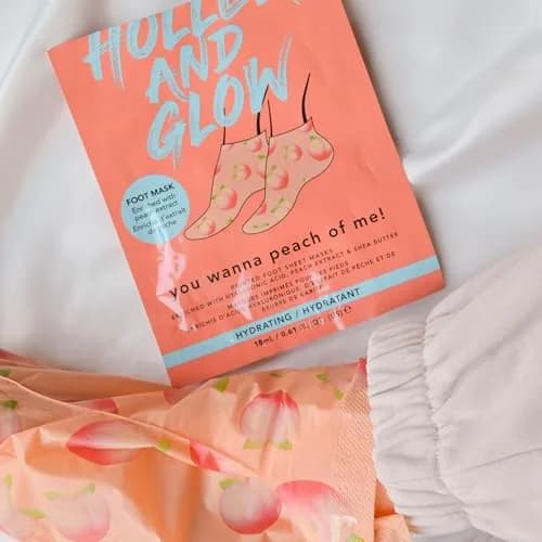 Holler & Glow Printed Foot Mask Variety Pack - Hydrating Socks, 6 Count | Fun Prints & Nourishing Ingredients thumbnail 7