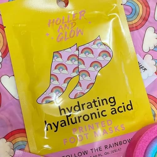 Holler & Glow Printed Foot Mask Variety Pack - Hydrating Socks, 6 Count | Fun Prints & Nourishing Ingredients thumbnail 8