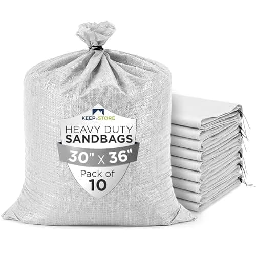 Keep N Store Heavy Duty Sand Bags 30x36 inches (10-Pack) | Flood Control & Weight Ballast thumbnail 1
