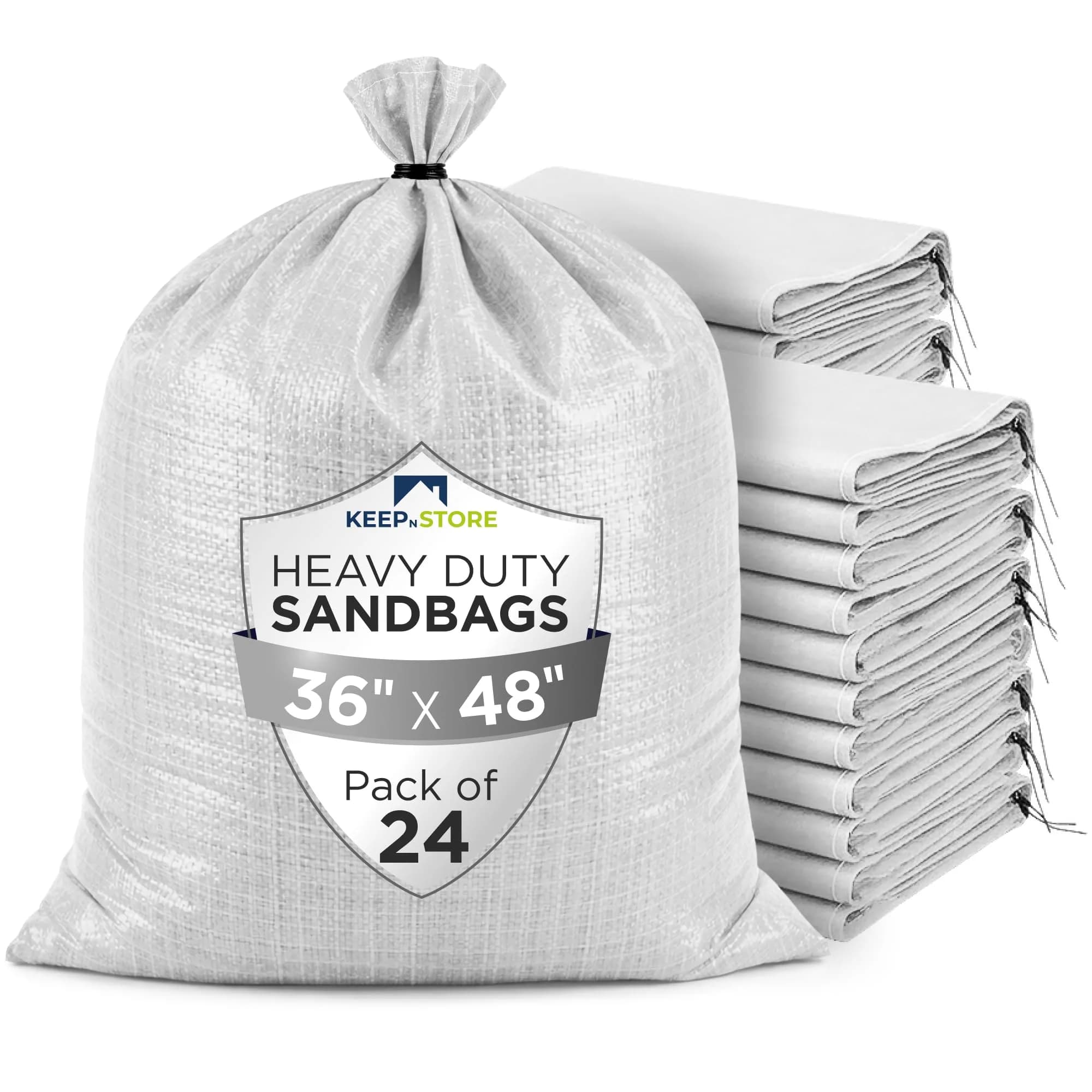 Keep N Store Heavy Duty Sand Bags Pack of 3 | Flood Control & Heavy Load Support (70-120 chars) — 36"W x 48"L