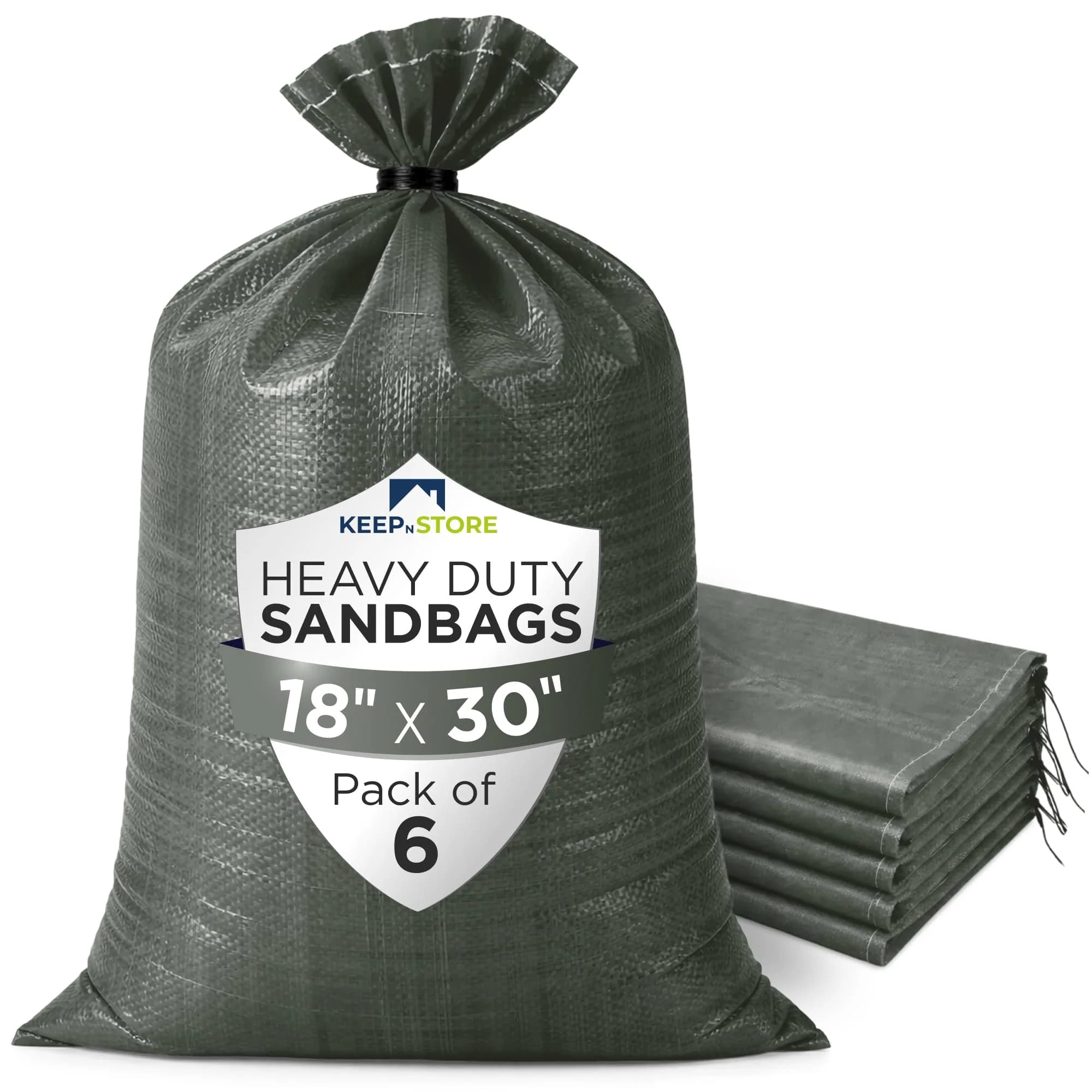 Keep N Store Heavy Duty Sand Bags Pack of 3 | Flood Control & Heavy Load Stabilization — 18"W x 30"L