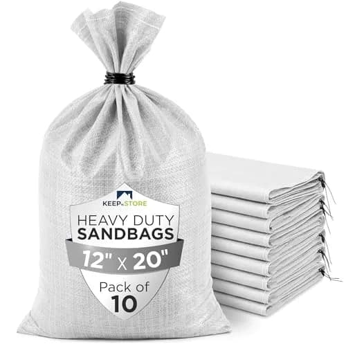 Keep N Store Heavy Duty Sand Bags Pack of 10, 12x20 inches (30.48x50.8 cm) | Flood Control & Weight Stabilization thumbnail 1
