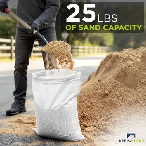Keep N Store Heavy Duty Sand Bags Pack of 10, 12x20 inches (30.48x50.8 cm) | Flood Control & Weight Stabilization thumbnail 4