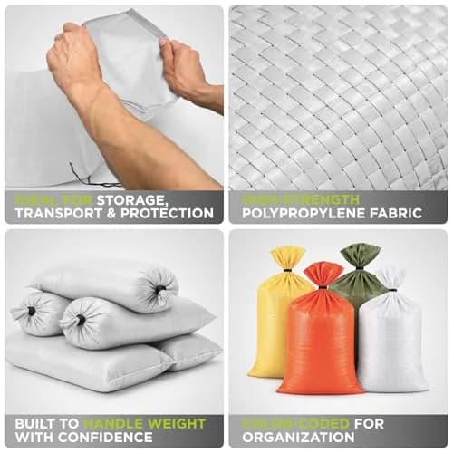 Keep N Store Heavy Duty Sand Bags Pack of 10, 12x20 inches (30.48x50.8 cm) | Flood Control & Weight Stabilization thumbnail 7
