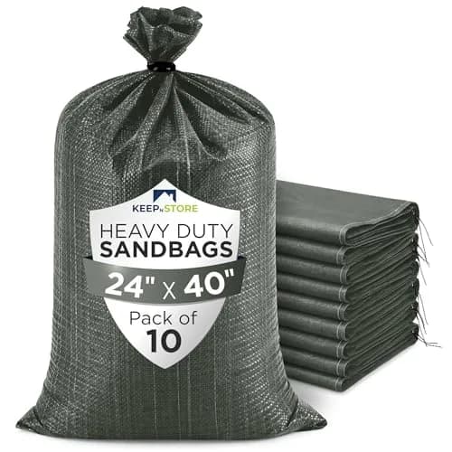 Keep N Store Heavy Duty Sand Bags Pack of 10, Army Green 24x40 inches | UV Protection 1600 Hours thumbnail 1