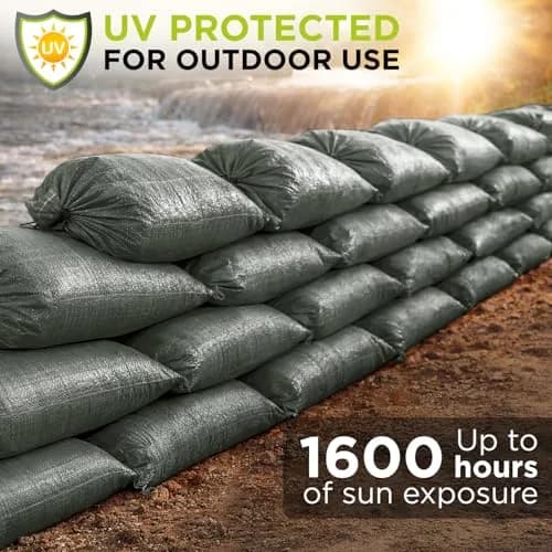 Keep N Store Heavy Duty Sand Bags Pack of 10, Army Green 24x40 inches | UV Protection 1600 Hours thumbnail 5