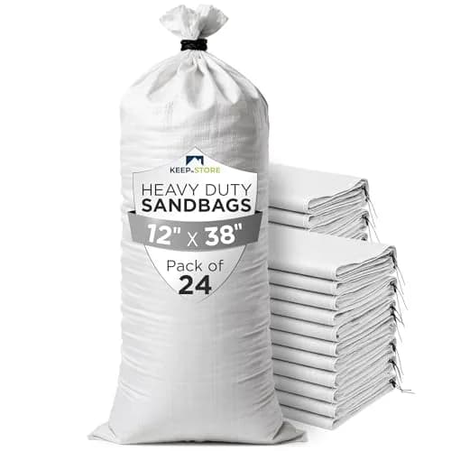 Keep N Store Heavy Duty Sand Bags Pack of 24, 38x18 inches (96.5x45.7 cm) | Flood Control & Weight Bags thumbnail 1