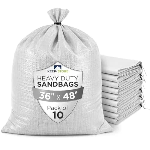 Keep N Store Heavy Duty Sand Bags Pack of 10, 36x48 inches (91.44x121.92 cm) | Flood Control & Weight Bags thumbnail 1