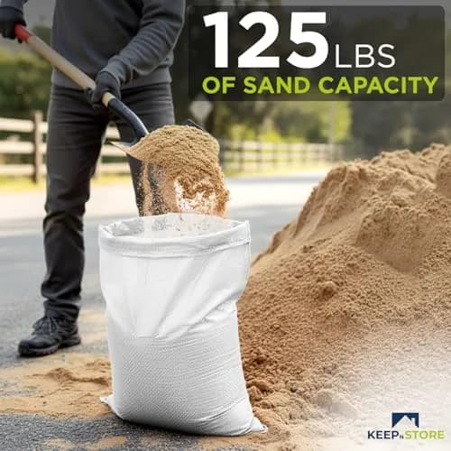 Keep N Store Heavy Duty Sand Bags Pack of 10 | Flood Control & Industrial Use (24x40 inches, 125 lbs) thumbnail 4