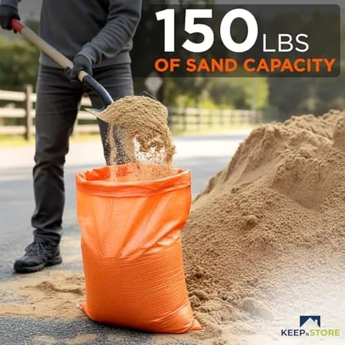 Keep N Store Heavy Duty Sand Bags Pack of 24 | Flood Control & Industrial Use, 30x36 inches, 150 Pounds Capacity thumbnail 4