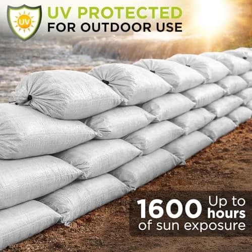 Keep N Store Heavy Duty Sand Bags Pack of 10, 12x38 inches | Flood Control & Weight Bags thumbnail 6