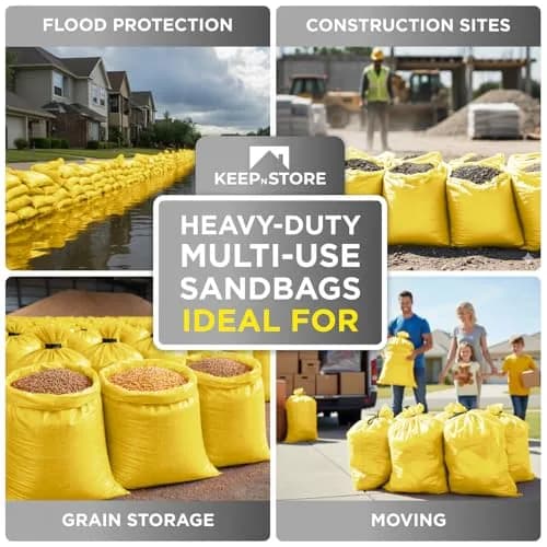 Keep N Store Heavy Duty Sand Bags Pack of 10 | Flood Control & Emergency Use thumbnail 9
