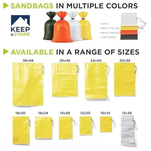 Keep N Store Heavy Duty Sand Bags Pack of 10 | Flood Control & Emergency Use thumbnail 3