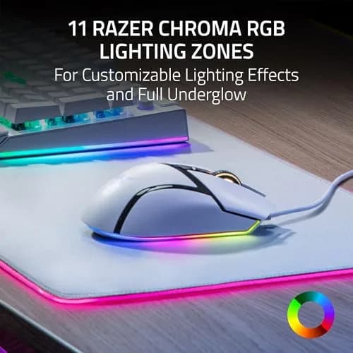 Razer Basilisk V3 Ergonomic Gaming Mouse White | 10 Programmable Buttons, 26K DPI Optical Sensor, RGB Lighting thumbnail 4