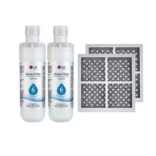 LG LT1000P2 & LT120F 2-Pack Bundle | Replacement Refrigerator Water & Air Filters | 200 Gallon Water Filter Capacity (NSF42, NSF53, NSF401) thumbnail 1