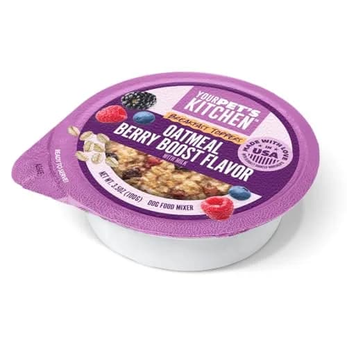 Your Pet's Kitchen Breakfast Oatmeal Berry Boost, 3.5 oz Cup (12-Pk) | Wholesome Dog Topper with Real Berries thumbnail 1