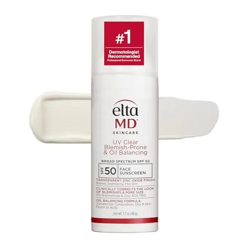 EltaMD UV Clear Blemish-Prone & Oil Balancing SPF 50 Sunscreen, Non-Comedogenic, 48g (1.7 oz) - main product image