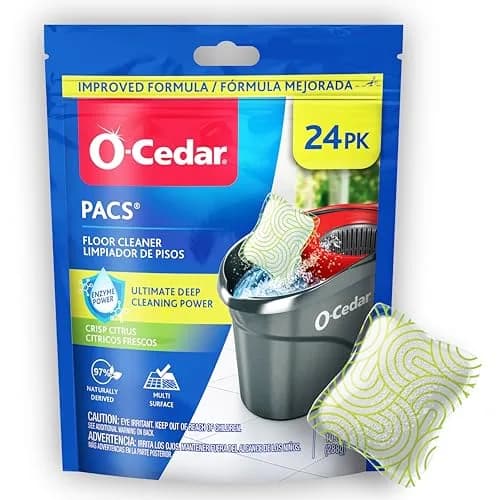O-Cedar PACS Hard Floor Cleaner Crisp Citrus 24 Count (1-Pack) | Naturally-Derived Ingredients for All Hard Floors thumbnail 1