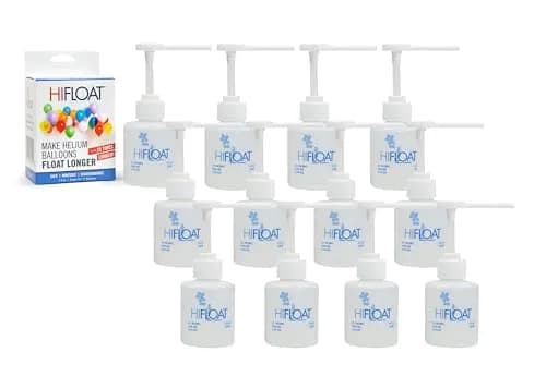 HI-FLOAT ULTRA HI-FLOAT Balloon Treatment with Pump – 5 oz (148ml) – Extends Helium Float Time Up to 25x for Latex Balloons | Professional Party & Event Decor Solution (12 Pack) thumbnail 1