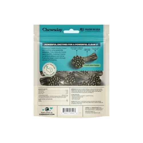 Chewsday Dog Treats Fresh Mint Flavor Dental Chews | Supports Oral Hygiene & Fresh Breath thumbnail 8