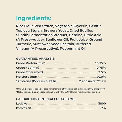 Chewsday Dog Treats Fresh Mint Flavor Dental Chews | Enzyme Powered, Small 13 Count thumbnail 7