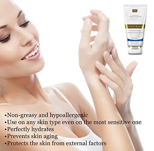 Salcoll Pure Bioactive Anti-Aging Collagen Repair Hand Cream 150ml (5.1 Fl Oz) | Hypoallergenic Moisturizing Lotion for Dry Skin thumbnail 4