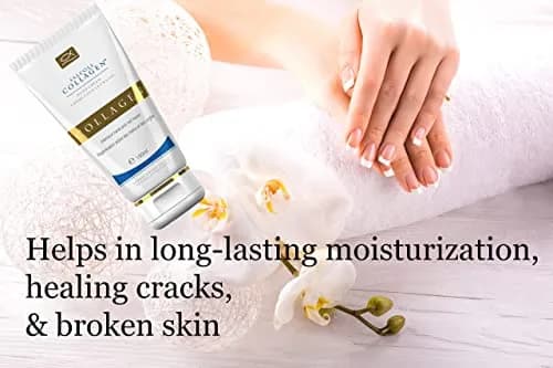 Salcoll Pure Bioactive Anti-Aging Collagen Repair Hand Cream 150ml (5.1 Fl Oz) | Hypoallergenic Moisturizing Lotion for Dry Skin thumbnail 3