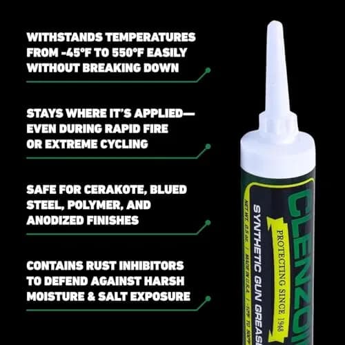 CLENZOIL Synthetic Gun Grease Syringe 0.5 oz | All Firearms, Extreme Heat & Pressure Protection thumbnail 4