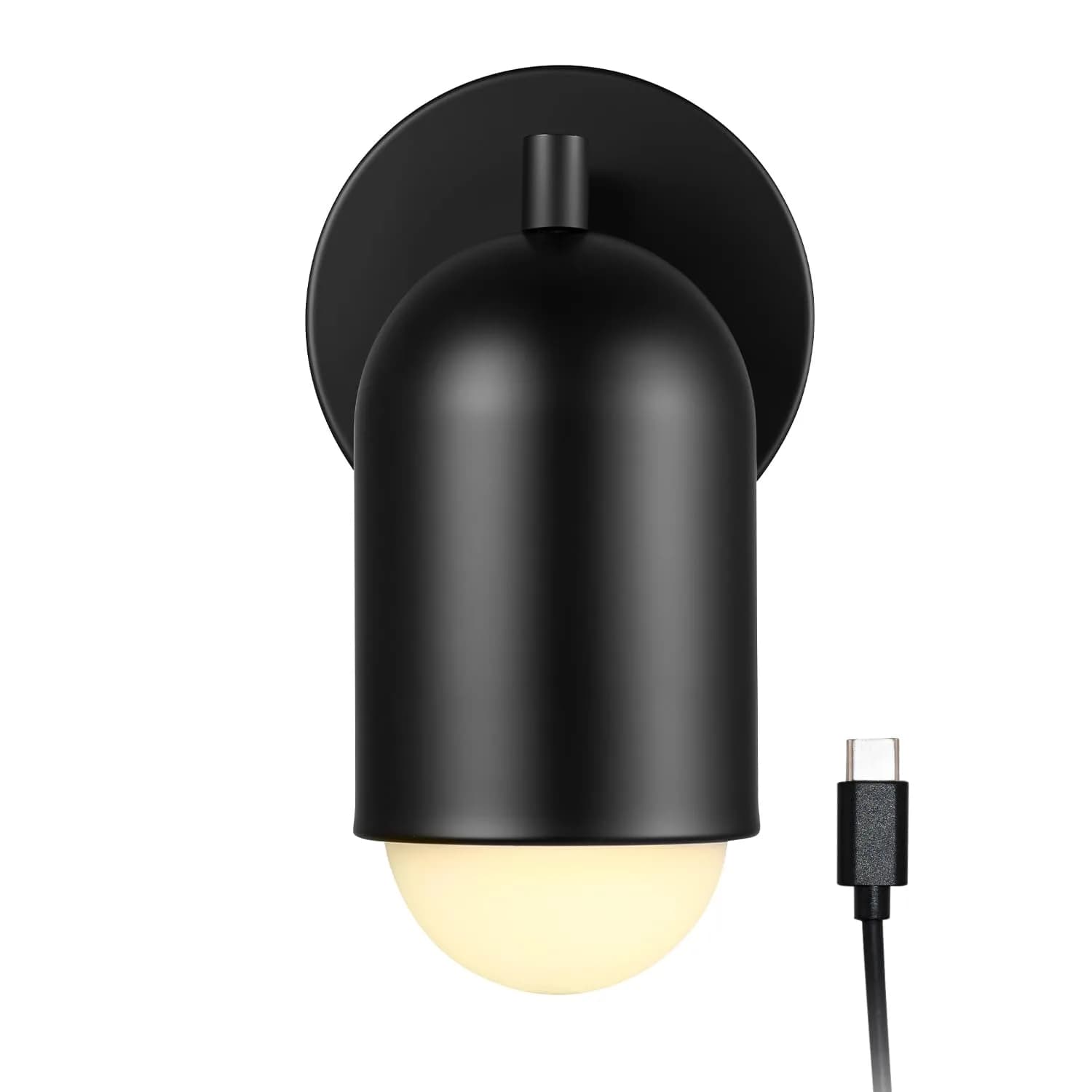Novogratz x Globe Electric Rechargeable Battery Wall Sconce | Modern LED Wall Light with 3 Brightness Levels