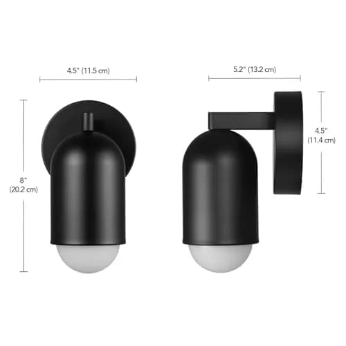 Novogratz x Globe Electric Rechargeable Battery Wall Sconce | Modern LED Wall Light with 3 Brightness Levels thumbnail 4